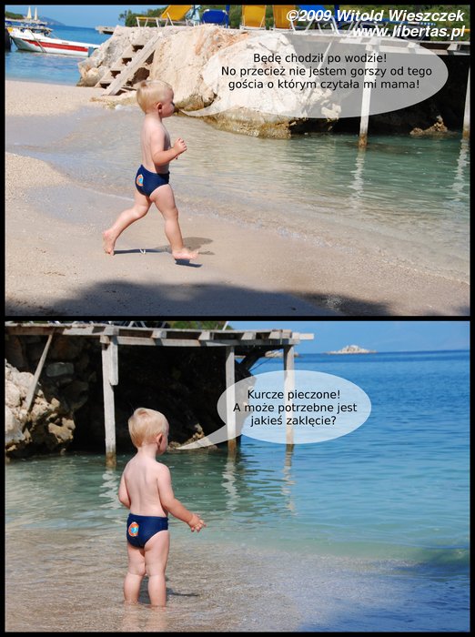 Jeremi próbuje chodzić po wodzie