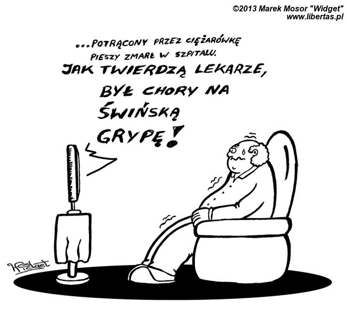 Potrącony przez świńską grypę