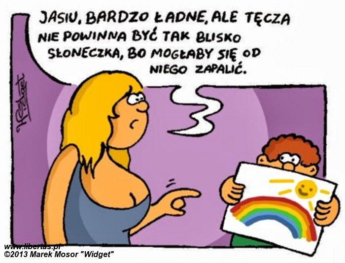 Tęcza i słoneczko