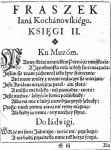Fraszki Jana Kochanowskiego