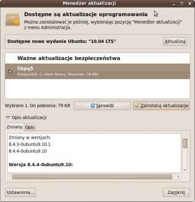 Aktualizacja Ubuntu