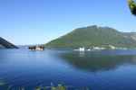 Perast - widok na przesmyk i wyspy (Czarnogóra)
