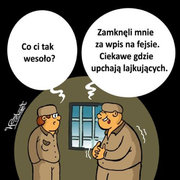 Za wpis na fejsie